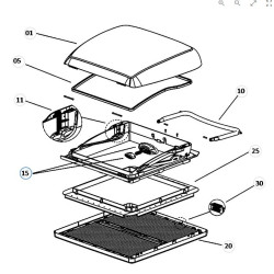 Bar opening button MINI HEKI PLUS and STYLE 40x40 - BG1329