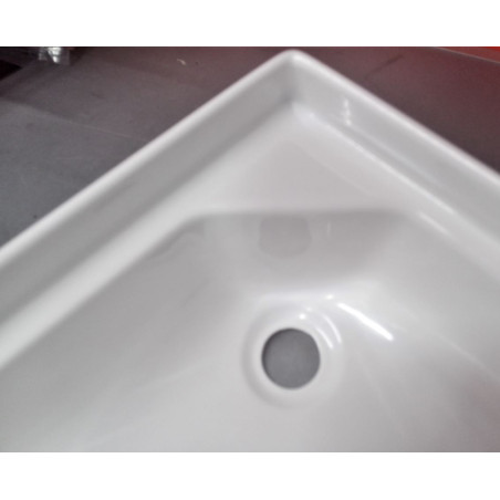Lavello ad angolo 420x350x107 mm con portasapone