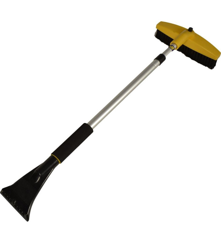 Telescopic snow broom 128 cm with scraper