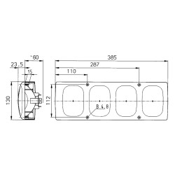 385x130x84 multifunction module with reverse gear