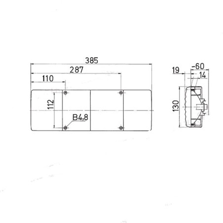 JOKON L541 - Modulo 3 funzioni SX/DX 385x130x60