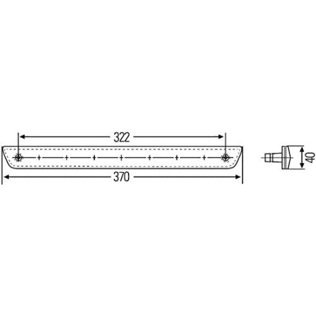 Dritte Blende mit mehreren Lampen 12V - 2,3W HELLA 2DA 008 136-017