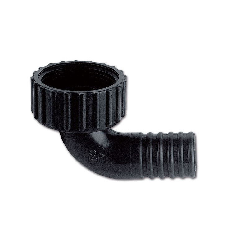 Réceptacle courbe pour drains avec rotor Ø 25 mm - F 11/4"