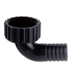 Réceptacle courbe pour drains avec rotor Ø 25 mm - F 11/4"