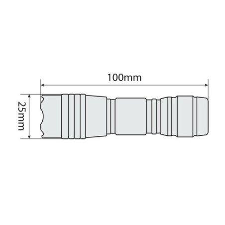 TORCIA TRAVELLER LED Ø25x100 1xAAA