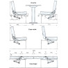 Kit 2 pcs. 3-position flap for benches