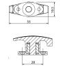 Ferma  porta basso a scuderia nero ZADI battuta alta 10 mm