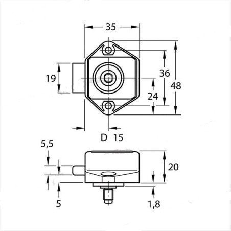 Mini Push-lock marrón