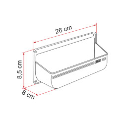 Pocket M white FIAMMA object holder - 03177-01-