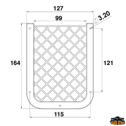 Mobile phone and palmtop pocket 150x100 mm white polyester net