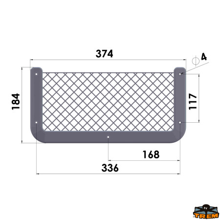 Poche de rangement 365x180 mm noir