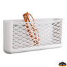 Storage pocket 270x115x32 mm white with rubber net