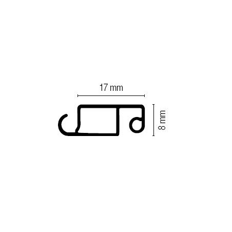 Kit 6 uds. Listón adicional 120 cm para persianas plateadas