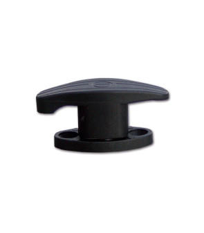 Low stable door stop black ZADI 10 mm high rebate