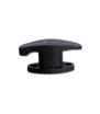 Low stable door stop black ZADI 10 mm high rebate