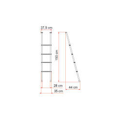 Deluxe 4B 25x150 4 marches incl. FLAMME