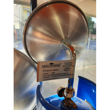 Stufa a parabola GPL Diametro 220  W20X1/14 SX" per bombole da camping