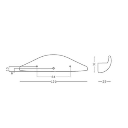 Furniture handle kit V433 IN DIE-CAST ZAMAK polished chrome