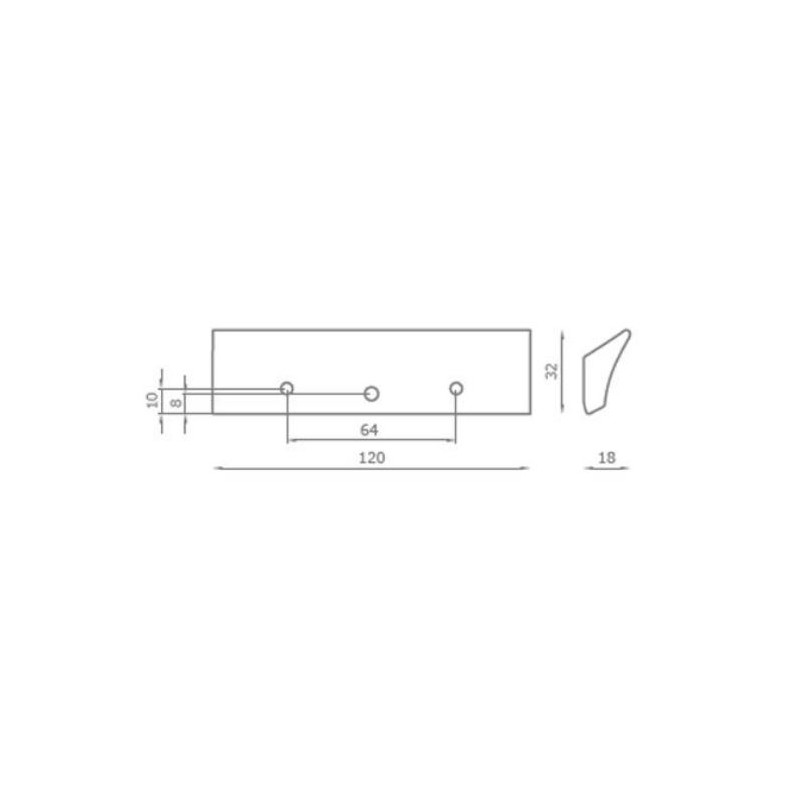 Furniture handle kit V503 polished chrome