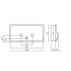 BALDACCI V513 - Kit maniglia incasso cromo lucido pull open