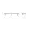 Furniture handle kit V493 polished chrome