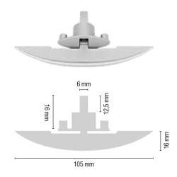 Kit de fermeture argent pour éléments hauts