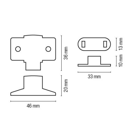 Chrome closing kit for wall units