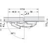 Bisagra amortiguada para puerta oscilobatiente 180°