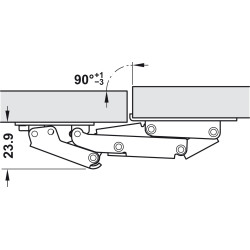 180 ° tilt and turn hinge