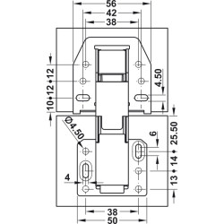 180 ° tilt and turn hinge