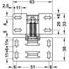 Bisagra amortiguada para puerta oscilobatiente 90°