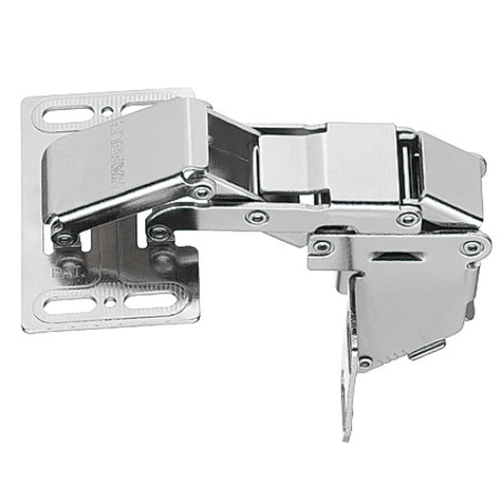 Damped hinge for 90° tilt-and-turn door