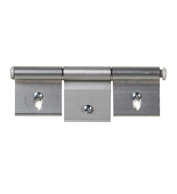 COUPLE KIT HINGE C11 48X40 + 2 * 43X40 ANODISED SILVER