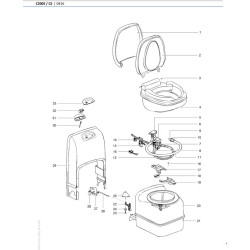 Support de selle d'ouverture de cassette C200 THETFORD - 23848