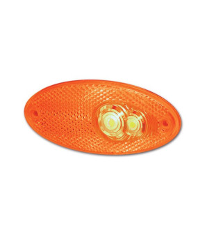 HELLA Luce di ingombro ovale laterale arancio led