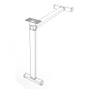 STAR 4 - LIPPERT T-foot folding LEG 60x32 mm H720