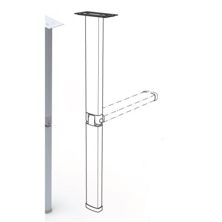 STAR 7 - LIPPERT Klappbein 60x32 mm H720