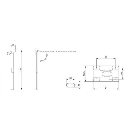 COMET 3 - LIPPERT H720 PATA ovalada plegable separable