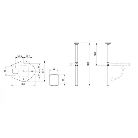 ASTRO 1 - LIPPERT folding LEG H720