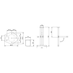 ASTRO 4 - Double folding LEG foot T LIPPERT ASTRO4 H720