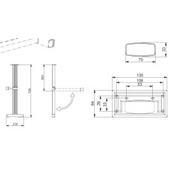 MAGNUM 3 - GAMBA pieghevole piede a T LIPPERT H720