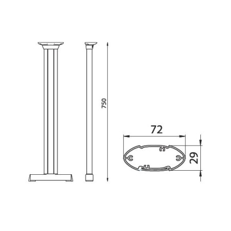 MOON 2 - PATA con pie en T LIPPERT H750