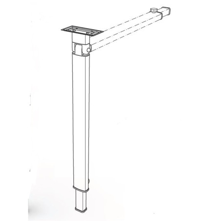 STAR 5 - GAMBA pieghevole + telescopica LIPPERT 60x32 mm H650/750