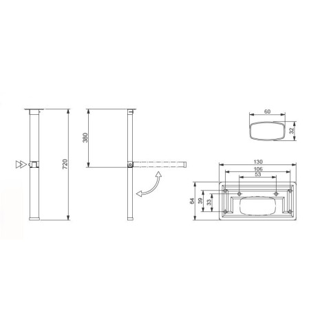 STAR 6 - GAMBA pieghevole LIPPERT STAR6 60x32 mm H720