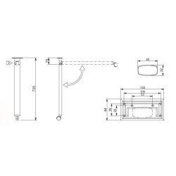 STAR 9 - Folding LEG + LIPPERT wheel 60x32 mm H720