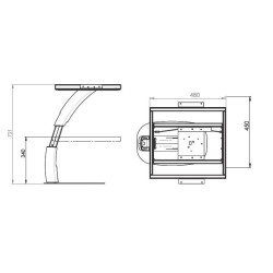 COSMO 2 - SUPPORTO TAVOLO TELESCOPICO LIPPERT H721 mm