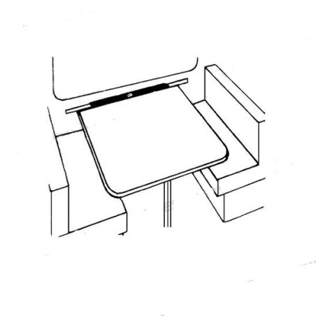 Camino de mesa de aluminio con soporte para cama.