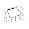 Chemin de table en aluminium avec support de lit