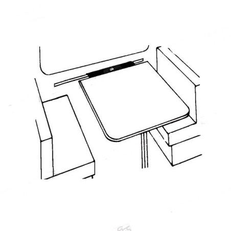 Camino de mesa de aluminio con soporte para cama.