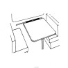 Chemin de table en aluminium avec support de lit